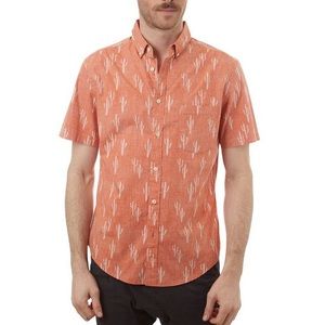 Men’s cactus button down short sleeve shirt